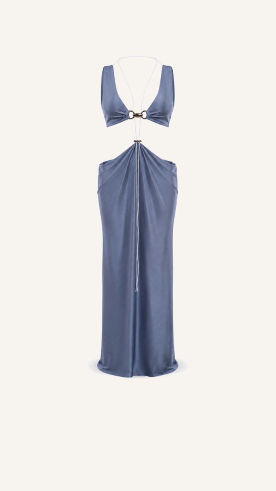 Ring Cutout Top and Maxi Skirt Set