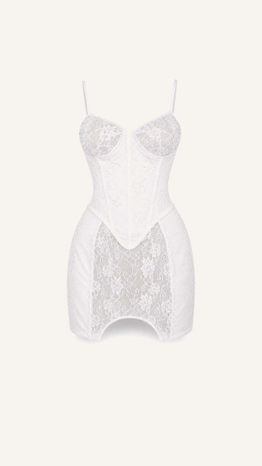 Lace Corset and Mini Skirt Set