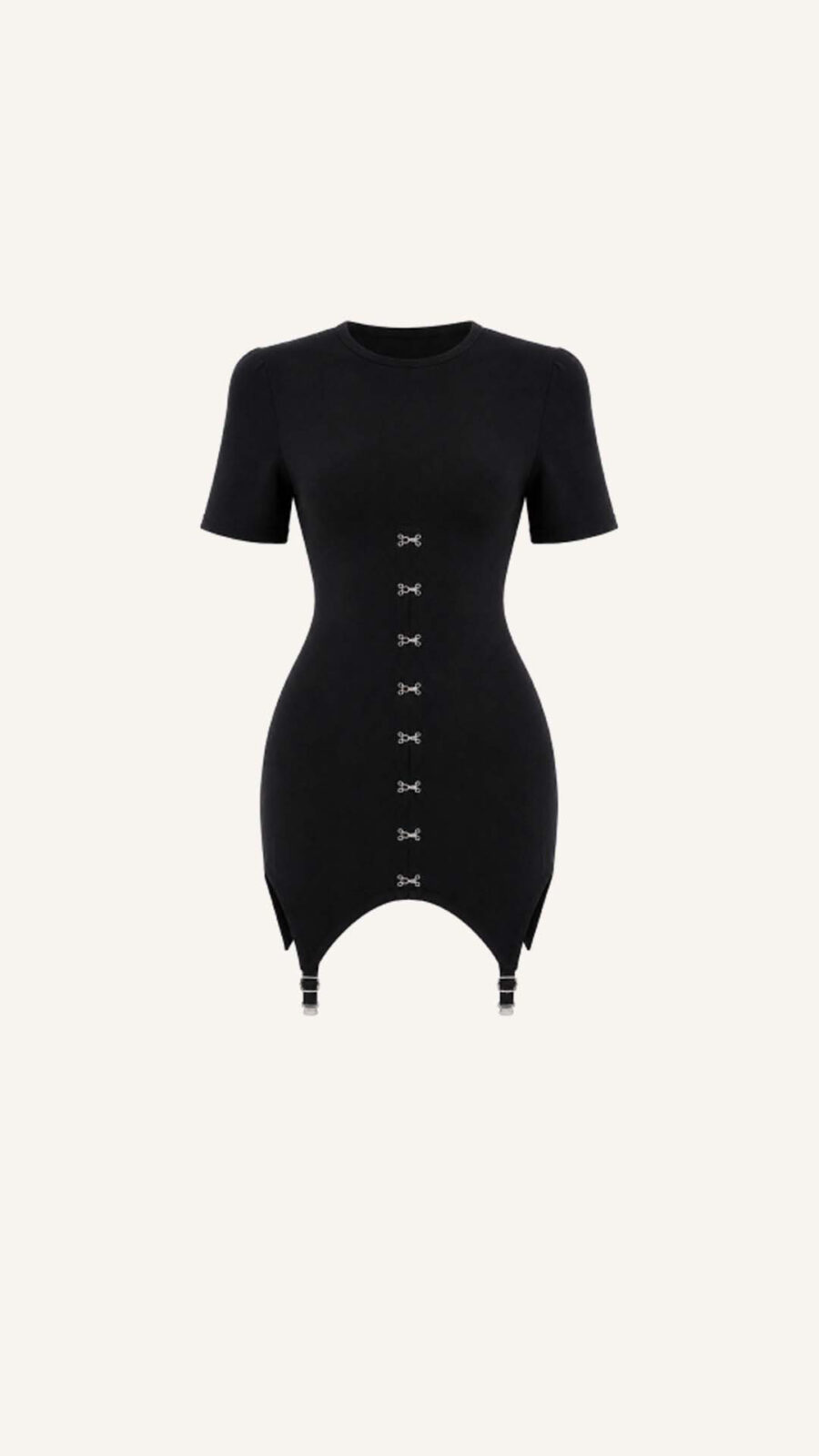 Hook-Front Cutout Mini Dress