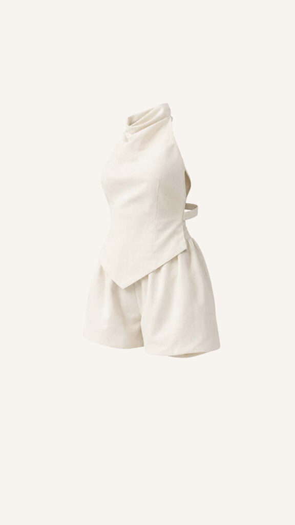 One-Shoulder Top and Shorts Set