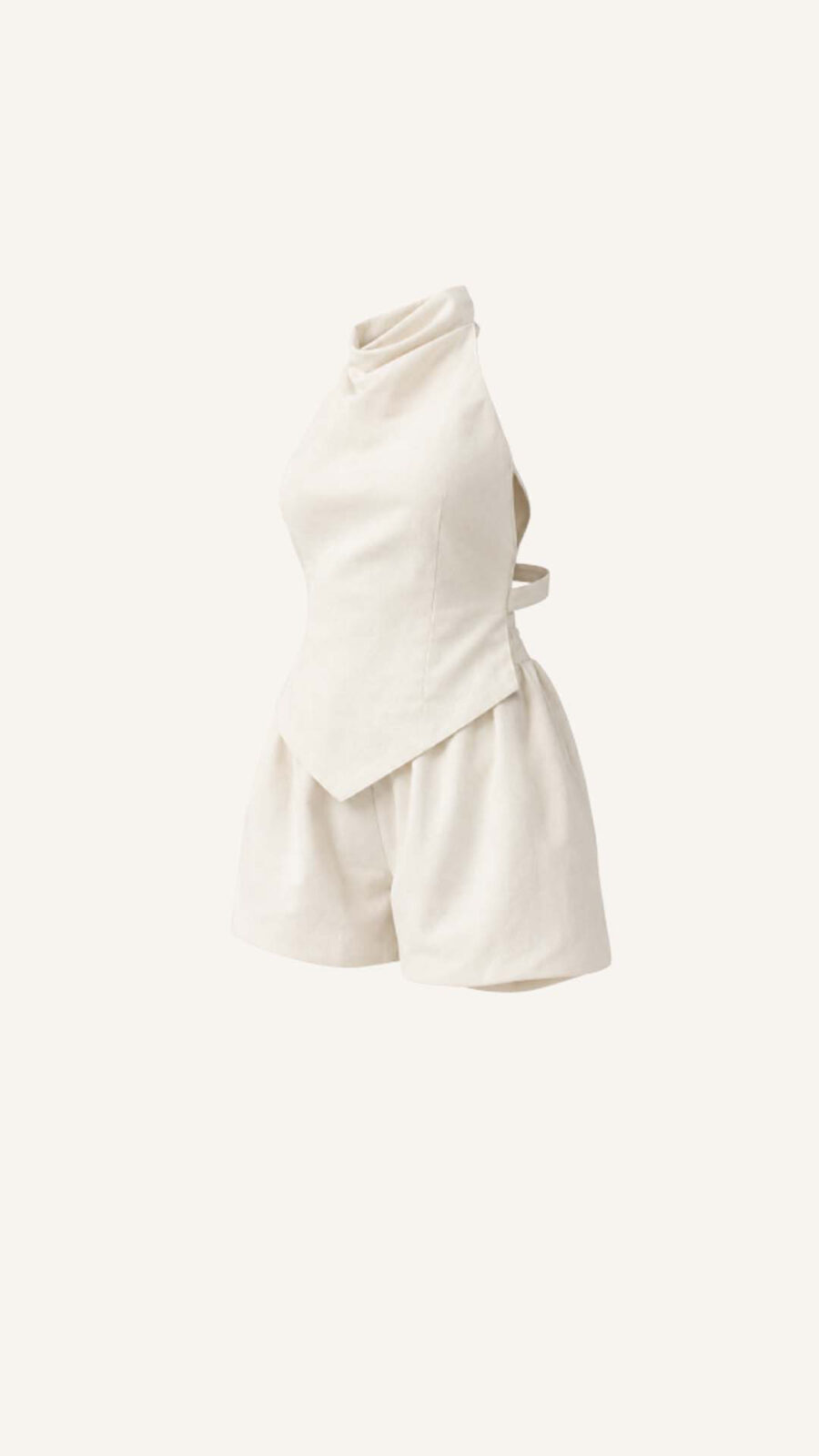 One-Shoulder Top and Shorts Set