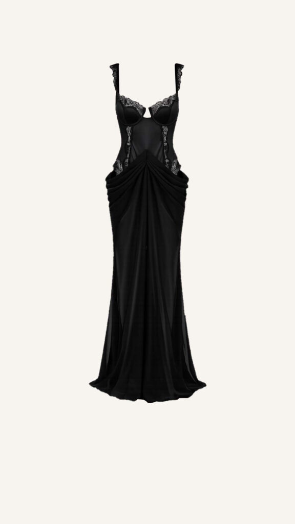 Lace Cutout Maxi Dress