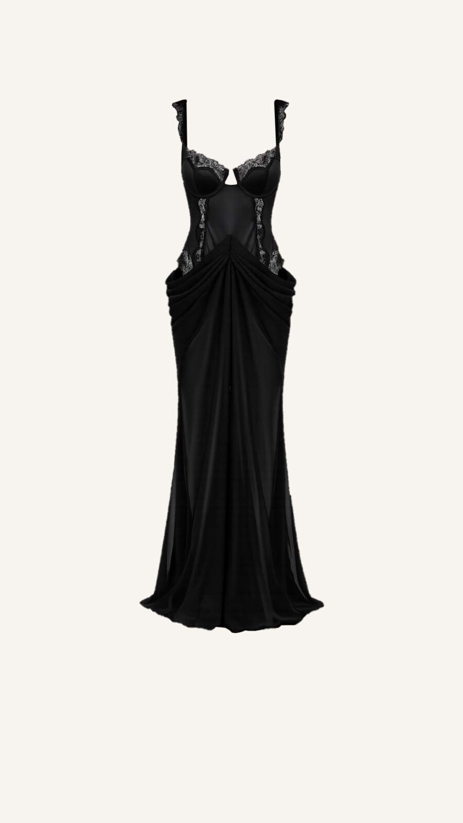 Lace Cutout Maxi Dress