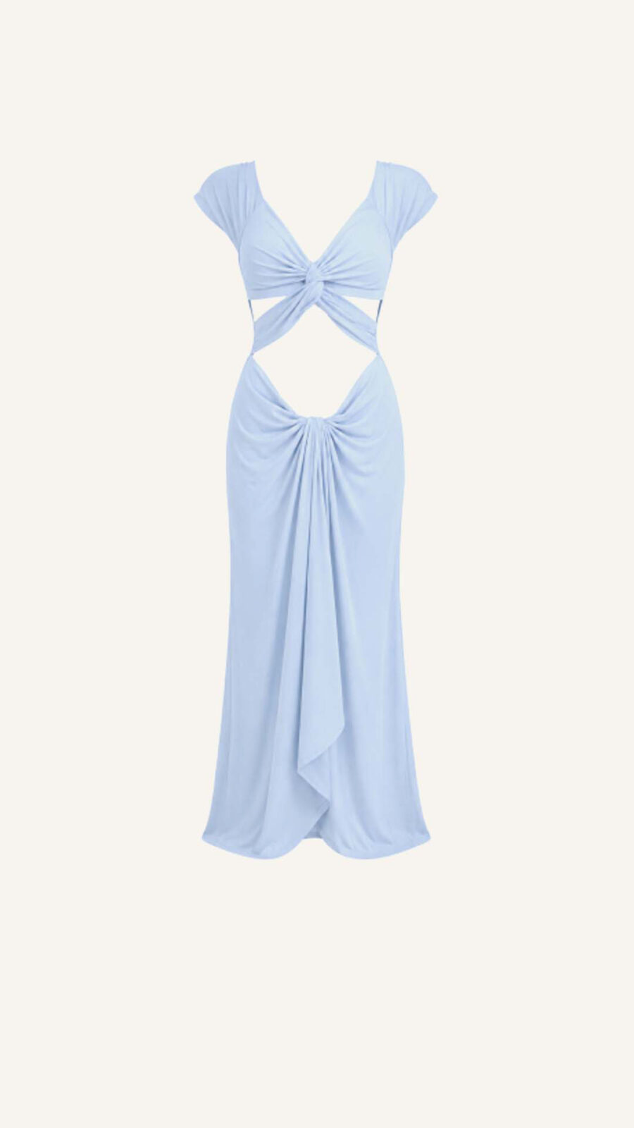 Twist-Front Cutout Maxi Dress