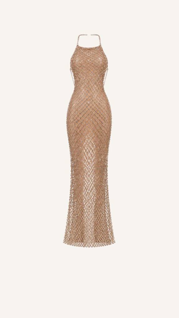 Lace Halter Maxi Dress with Underdress
