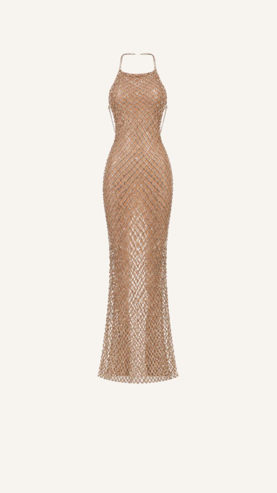 Lace Halter Maxi Dress with Underdress