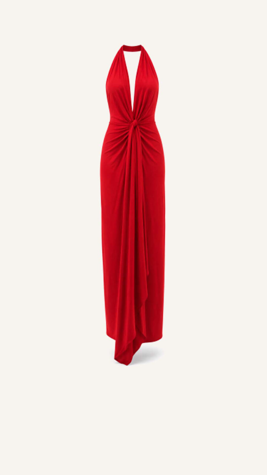 Gathered Halter Maxi Dress
