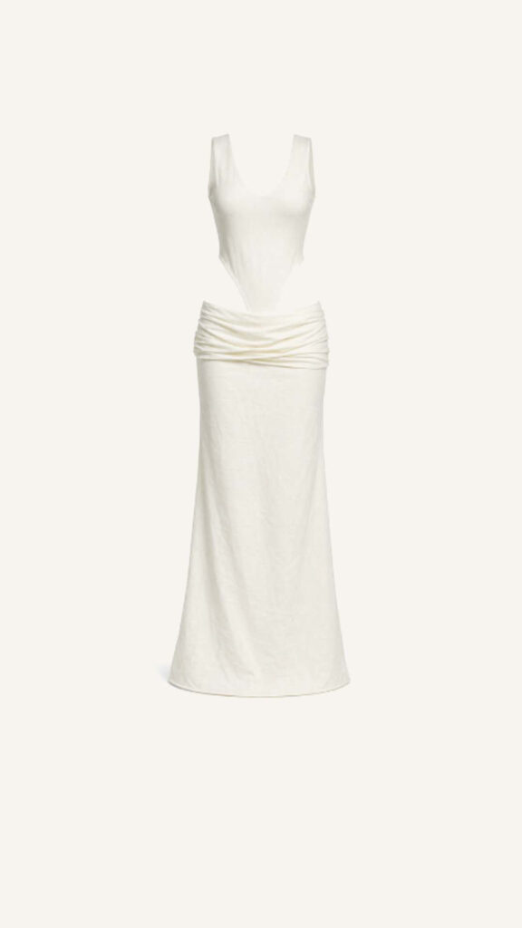 Tank Top and Draped Maxi Skirt Set