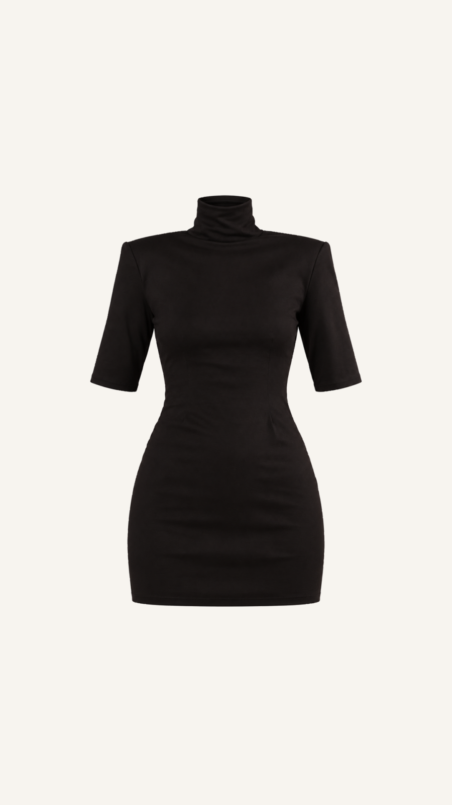 Lace-Up Back High-Neck Mini Dress