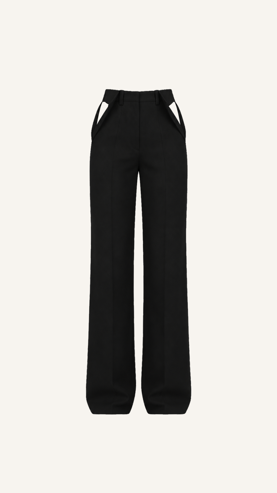 Pocketless Wool Trousers
