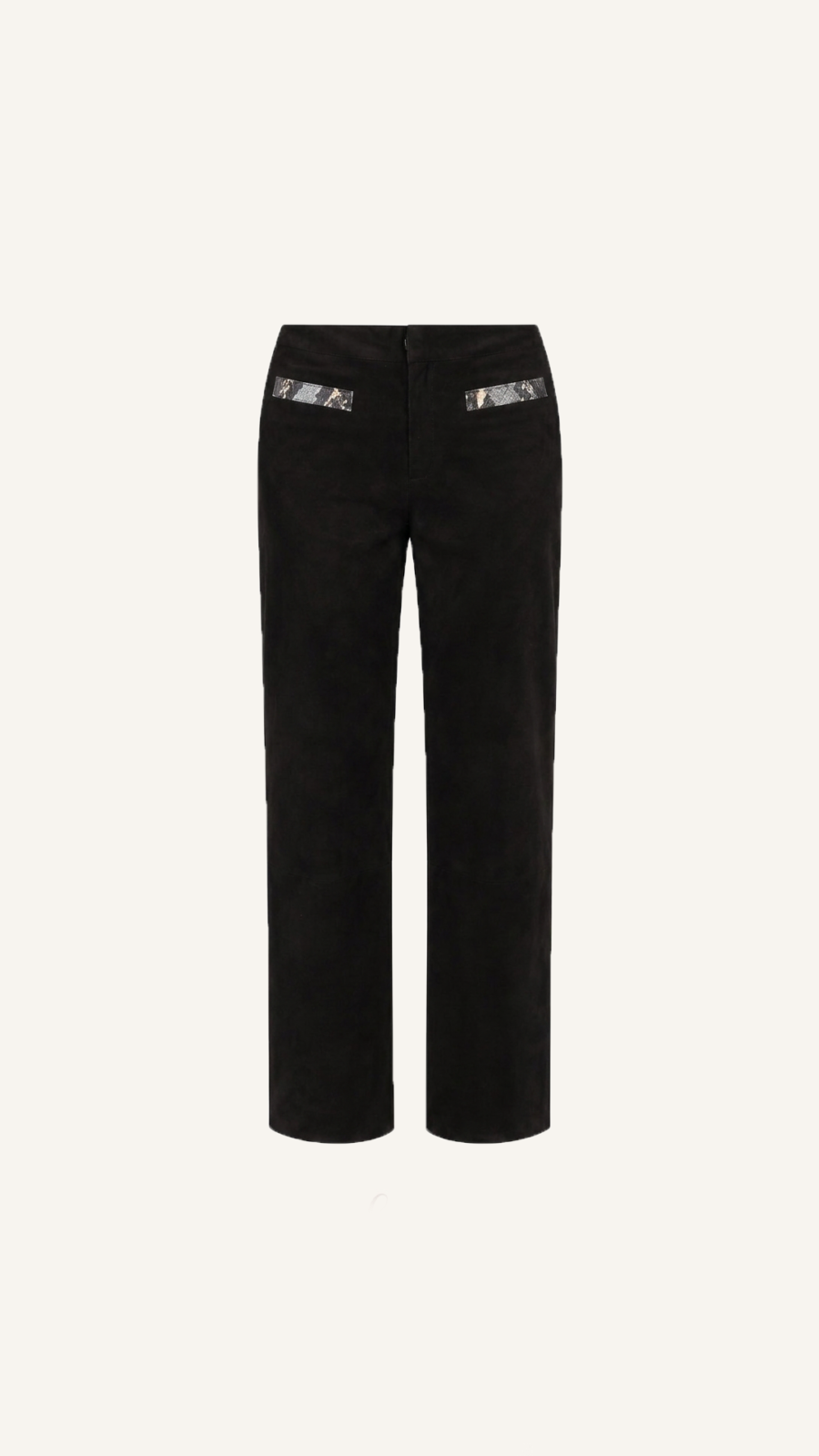 Straight-Leg Leather Trousers